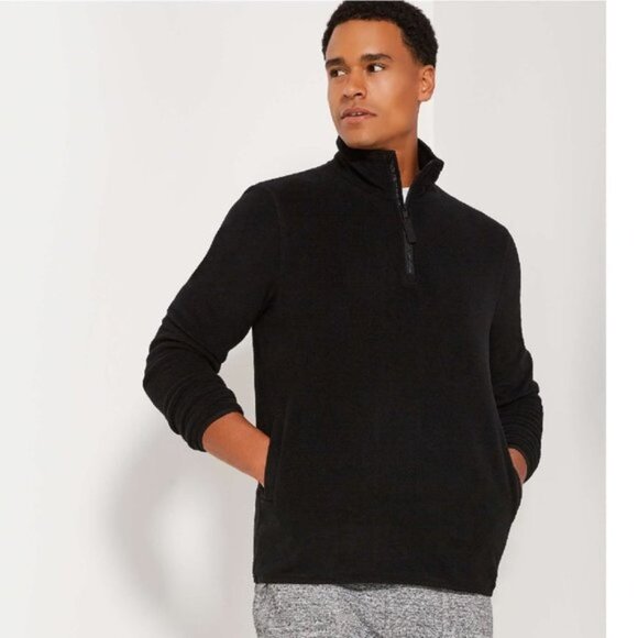 Joe Fresh Men's Quarter Zip Fleece Top - Picture 2 of 6